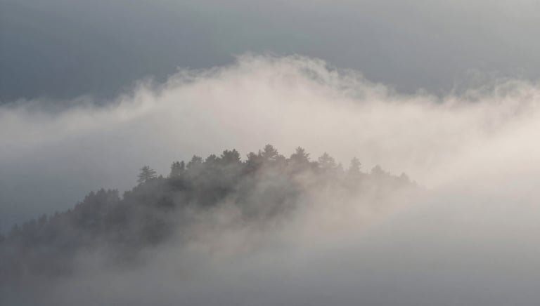 A cozy recording setup with microphones and headphones, surrounded by softly glowing candles.
