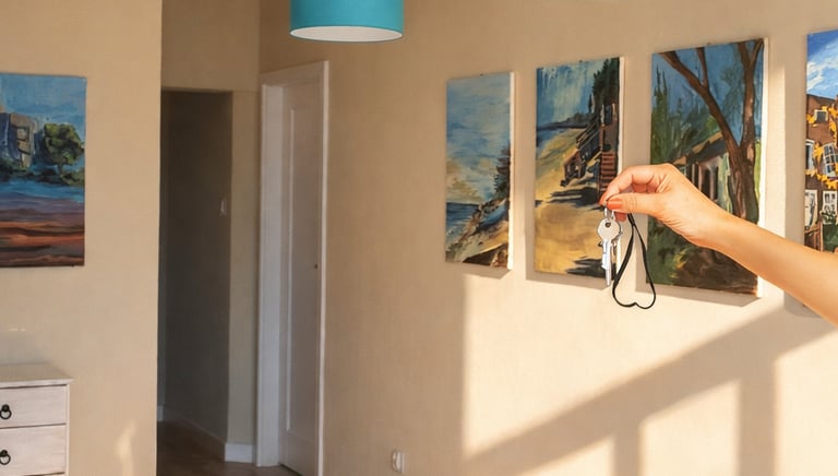 Nowoczesny apartament w Dąbkach – jasne wnętrze, komfortowy nocleg blisko morza