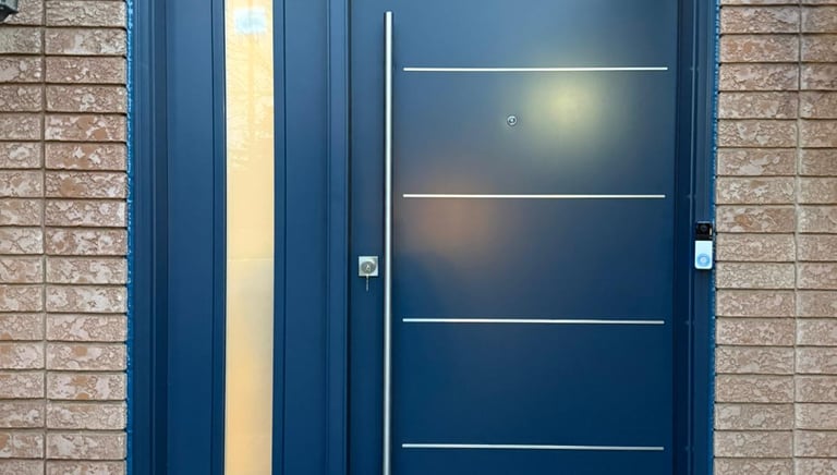 New front door installation by City Home Improvements Inc. in Barrie