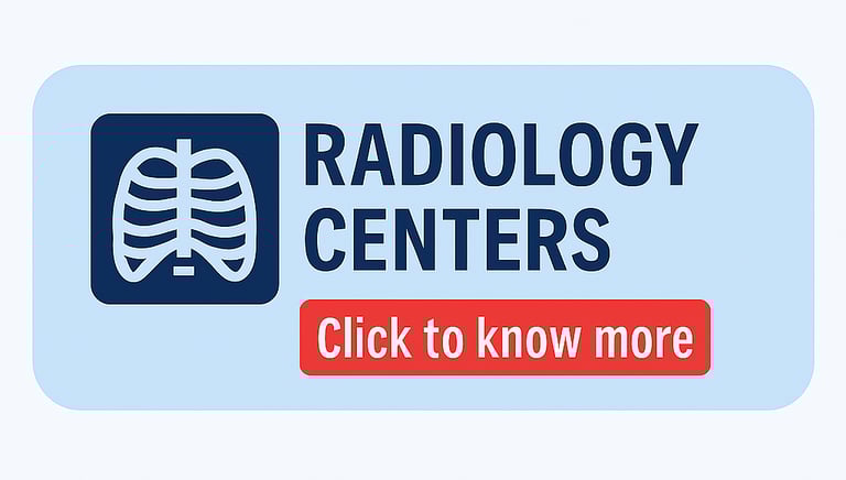 An image showing a sign of radiology centers, click to know more on radiology centers in karnal