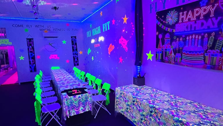 kids-glow-birthday-party-aerial-long-island fun parties for kids