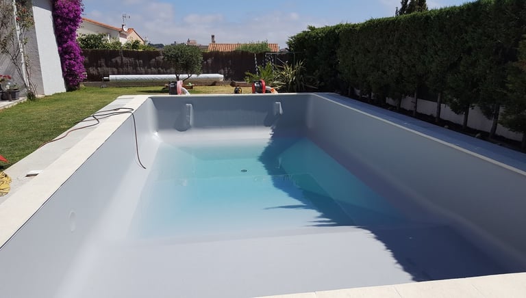 Liner de piscine gris clair Perpignan