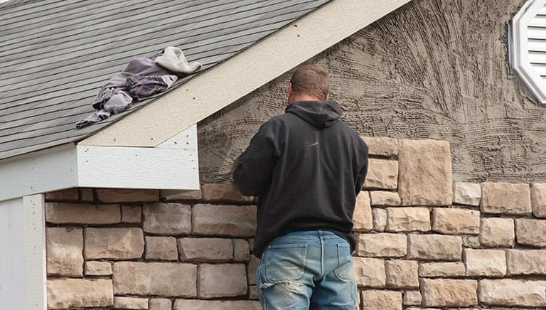 house renovation stone siding
