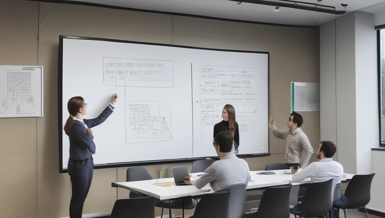 A professional consultant discussing strategies with a client.