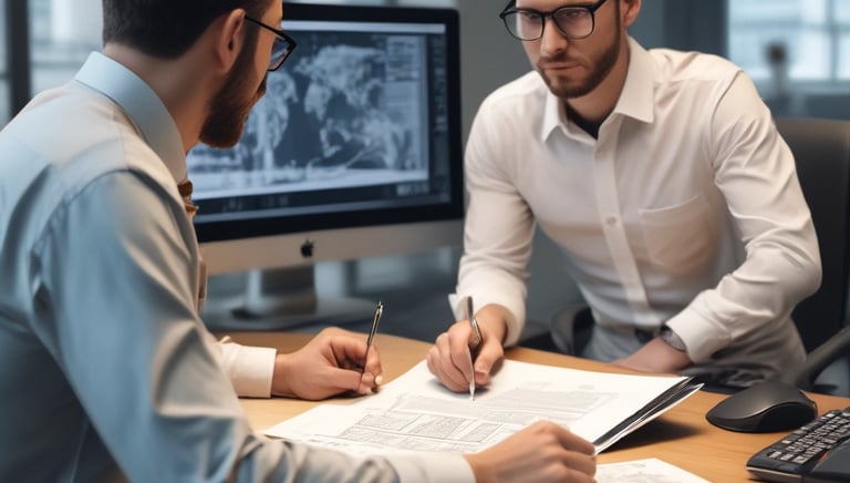 Close-up of hands holding a small solar panel against a blue sky background