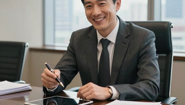 Two individuals in business attire are standing near glass doors with the phrase 'Invest Europe' etched on them. One person is holding a smartphone.