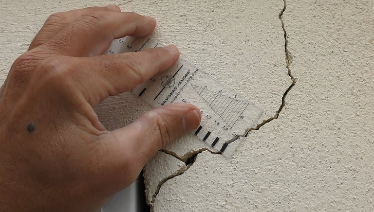 CJR AUDITS Ile de France expertise bâtiment mesure de fissure au fissuromètre