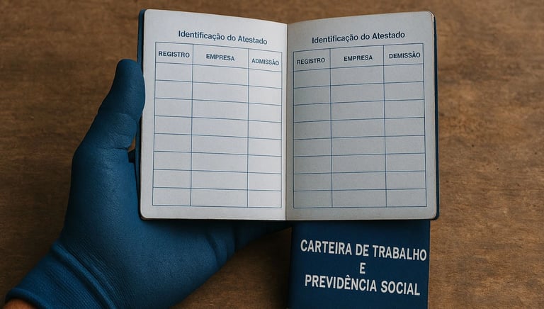 Alt=mão-com-luva-azul-segura-carteira-de-trabalho-vazia