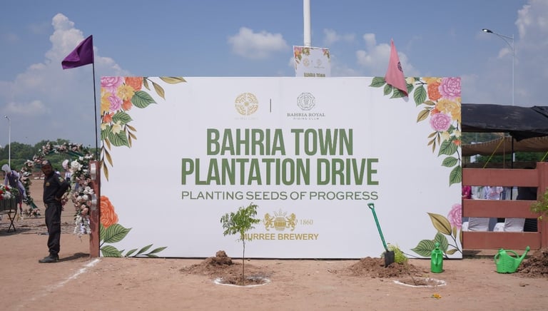 a sign that says,'plant a tree in the middle of a sign that