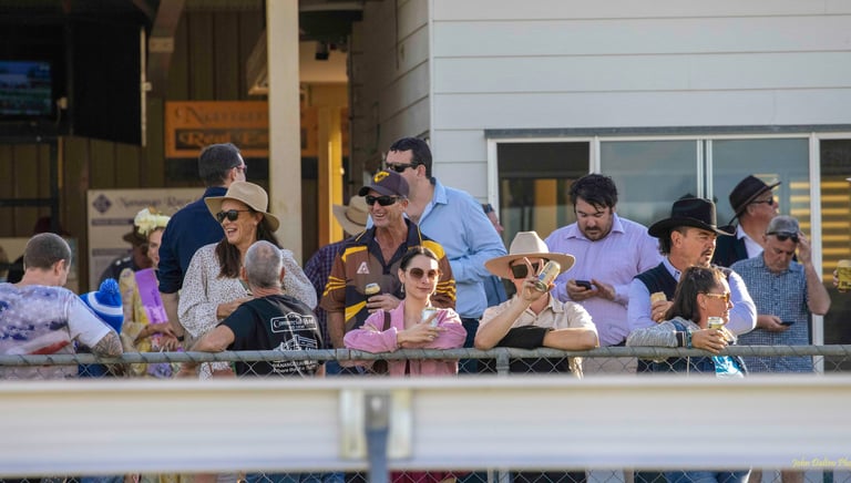 Punters watch the races at Nanango