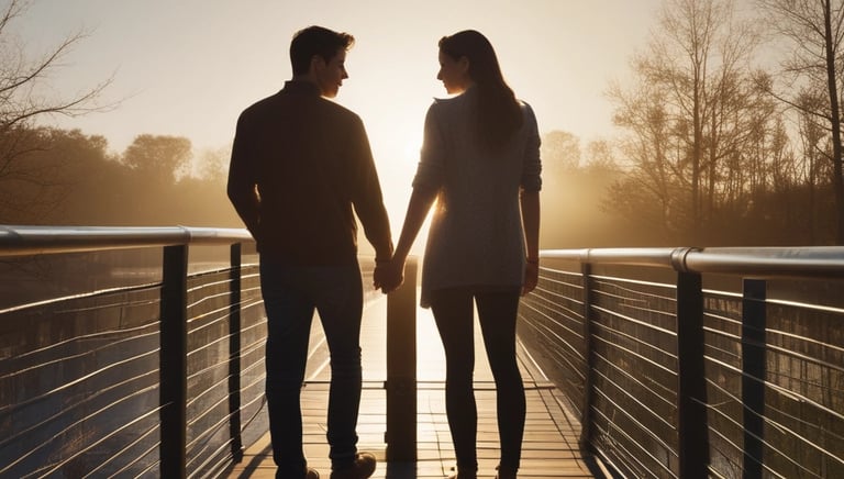 a man opening a door and seeing sunlight coming in from outside