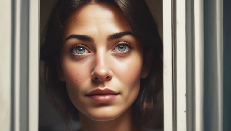 brave faced woman with a smile on her face