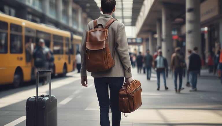 Persona in viaggio o in trasferimento lavorativo che gestisce il rischio operativo.