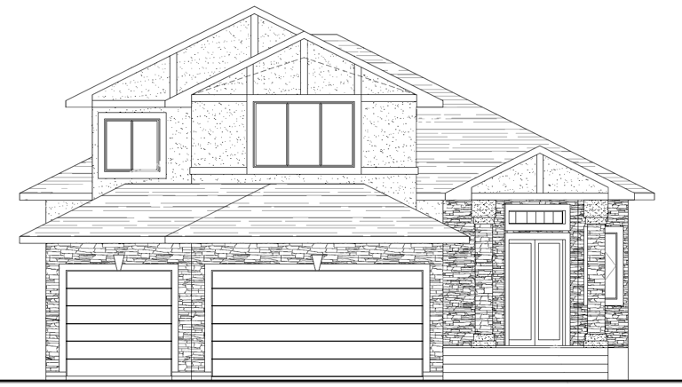 a house with a garage and garage door