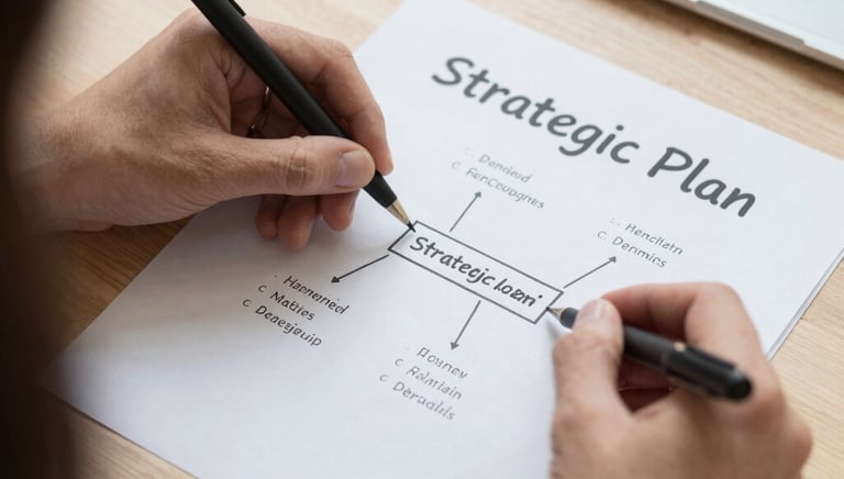 A professional reviewing procurement documents with a digital compliance checklist overlay.