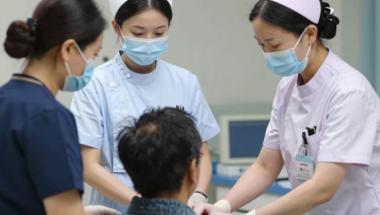 A truck labeled with Goldrock Construction is parked on a dirt road adjacent to a steep, vegetation-covered hill. Three workers are focused on constructing a wooden framework on the side of the road.