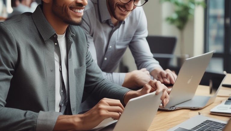 An illustration of advanced technology solutions in a business setting.