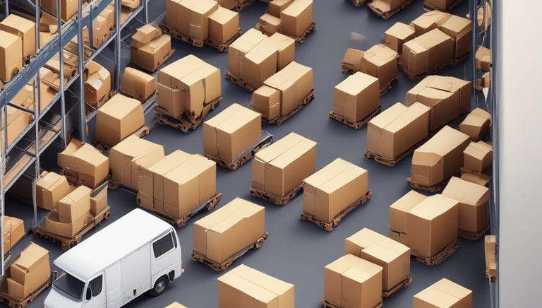 A graphic showing streamlined logistics and delivery processes.