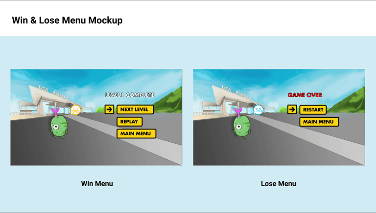 illegal Alien Win & Lose Menu Mockup