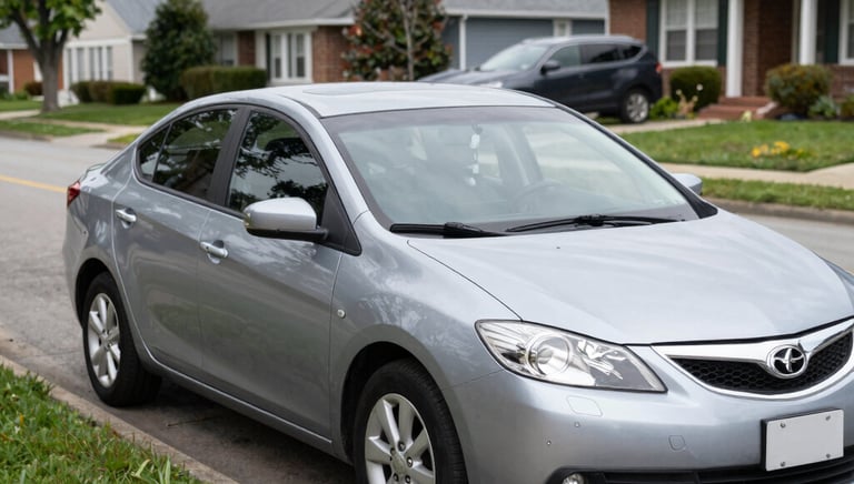 A police forensic identification vehicle parked near a Home Depot store. The background includes a clear sky, a tree, a streetlight, and another vehicle.