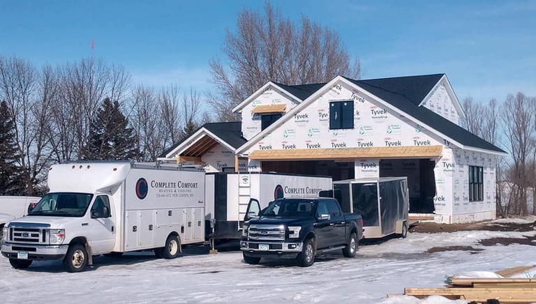 final touches on custom home in spicer mn
