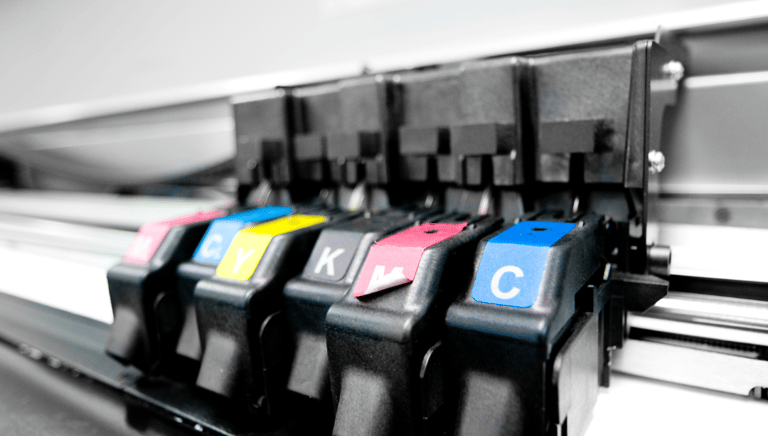 Full-color digital printing of flyers and business cards”