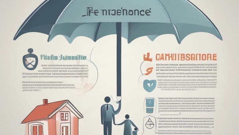 An illustration depicting life insurance benefits.