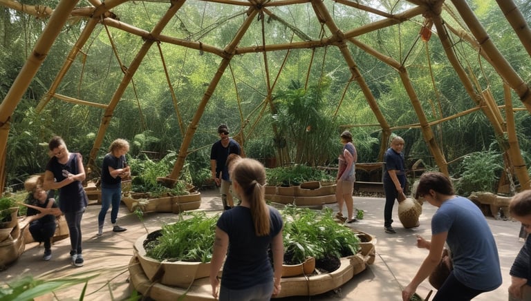 A classroom setting with participants engaged in a workshop.