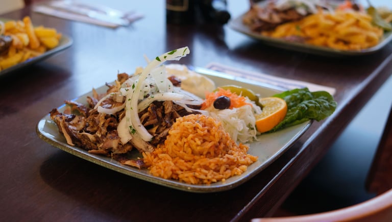 Korfu Grill Gyros mit Reis
