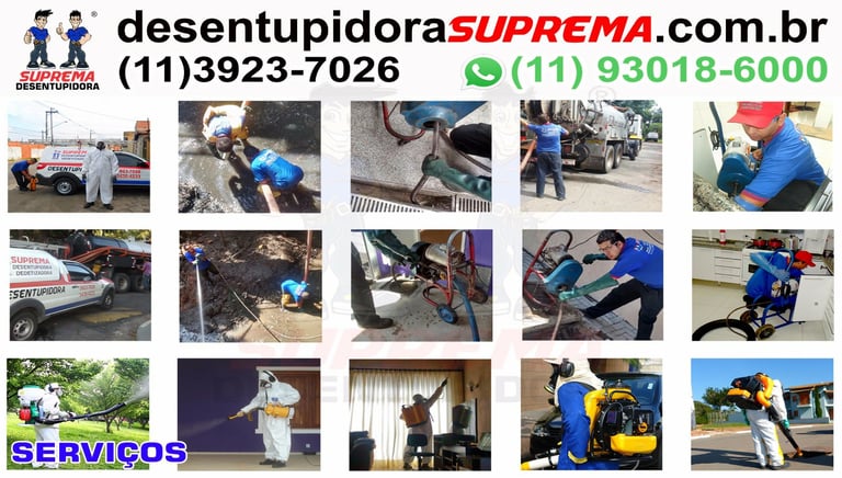 serviços da suprema desentupidora