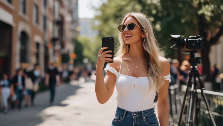 A person with long hair wearing a red sweater is observing a whiteboard. On the whiteboard, there is an arrangement of multi-colored sticky notes with various words and phrases related to company values, such as 'equity', 'teamwork', 'respect', and 'diversity'. The words '# COMPANY VALUES' are prominently written at the top.