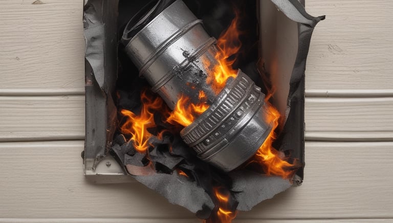 Dryer vent cleaning catch on fire