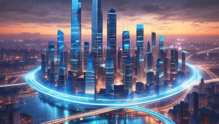 An illustration representing information and communication technology services.