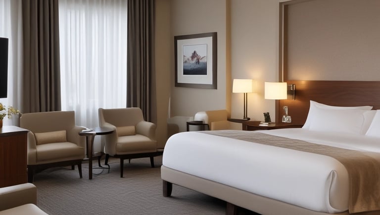 A modern car parked on a city street with a scenic backdrop.