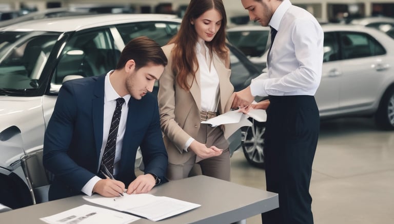 A car dealership showing various used cars available for sale.