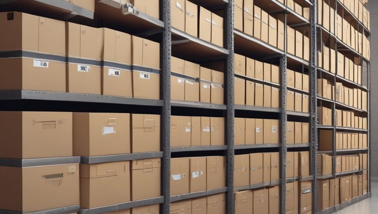 A cargo truck loaded with containers driving on a highway at sunset