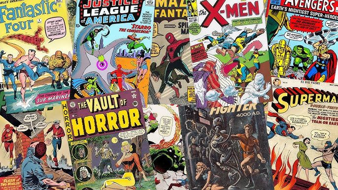 Silver Age comic book montage
