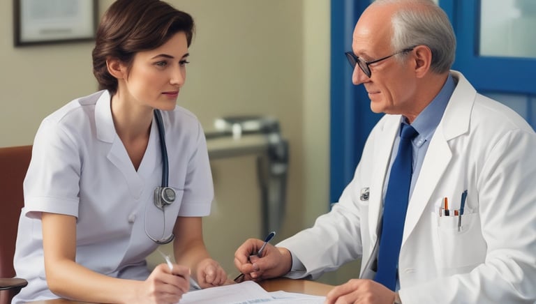 A patient performing guided leg exercises with a physiotherapist in a modern rehab center.
