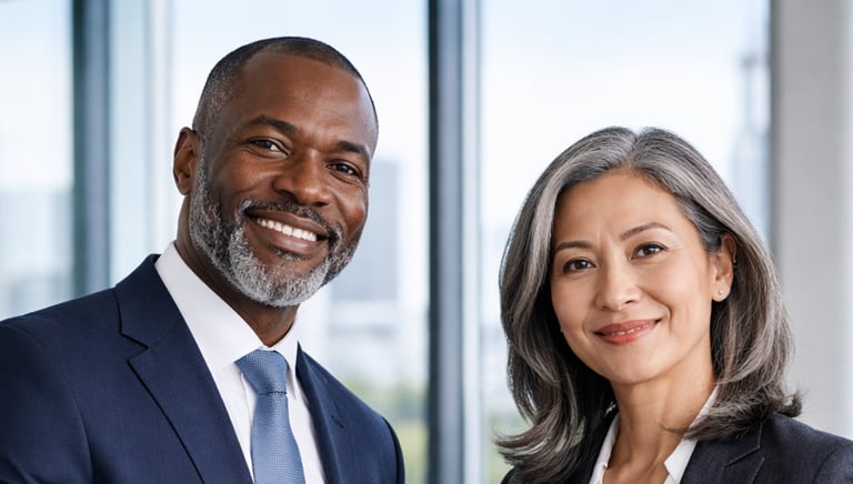 Diverse senior business leaders representing executive talent and trusted leadership hiring decision