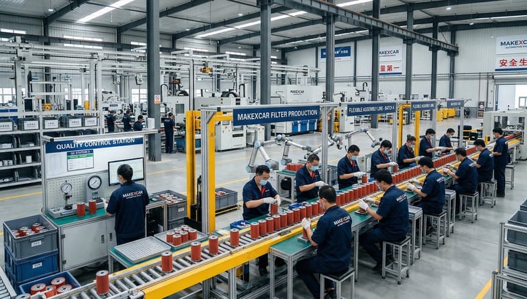 Makexcar factory production line showing flexible manufacturing capability for small batch orders