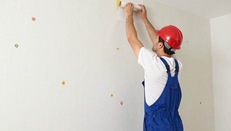 Close-up of a skilled carpenter fitting wooden floor panels in a modern home.