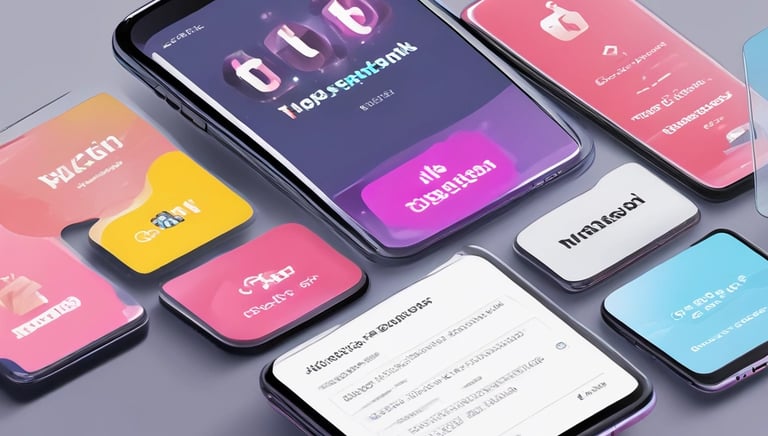 A focused digital marketer analyzing ad performance charts on multiple screens in a modern office.