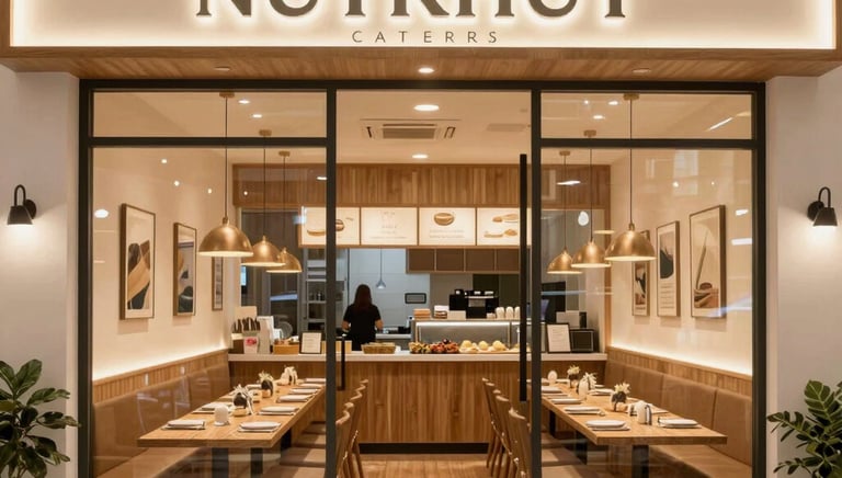 Interior view of a warm, inviting Zaika Legacy outlet with customers enjoying plates of pani puri and pav bhaji.