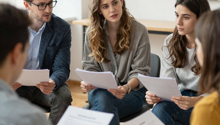 A joyful family celebrating a personalized birthday party with colorful decorations.
