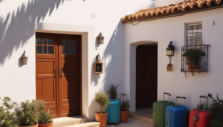 Beautiful beach along a coastline with a city.