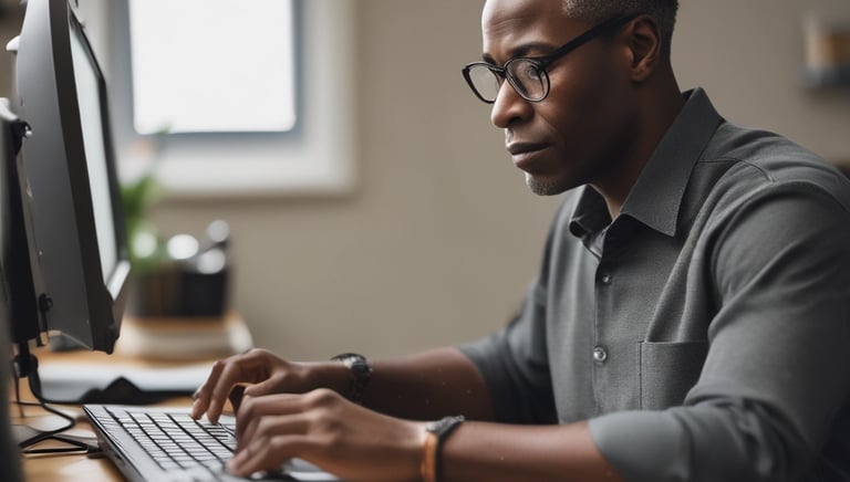 Smiling business owner handing paycheck to an employee in a bright office.