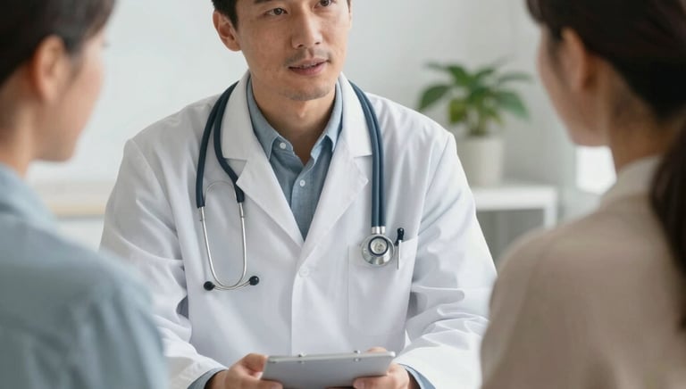 Caregiver learning wound care techniques from a nurse during a home visit