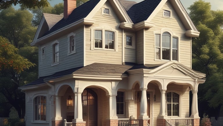 A professional discussing insurance paperwork with a homeowner in a bright kitchen.