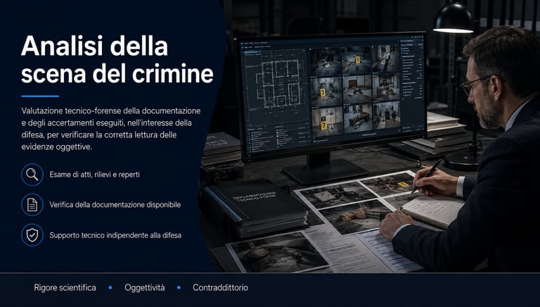 analisi scena del crimine a Palermo