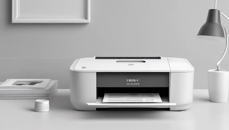 Support specialist assisting a customer remotely with printer setup on a laptop.